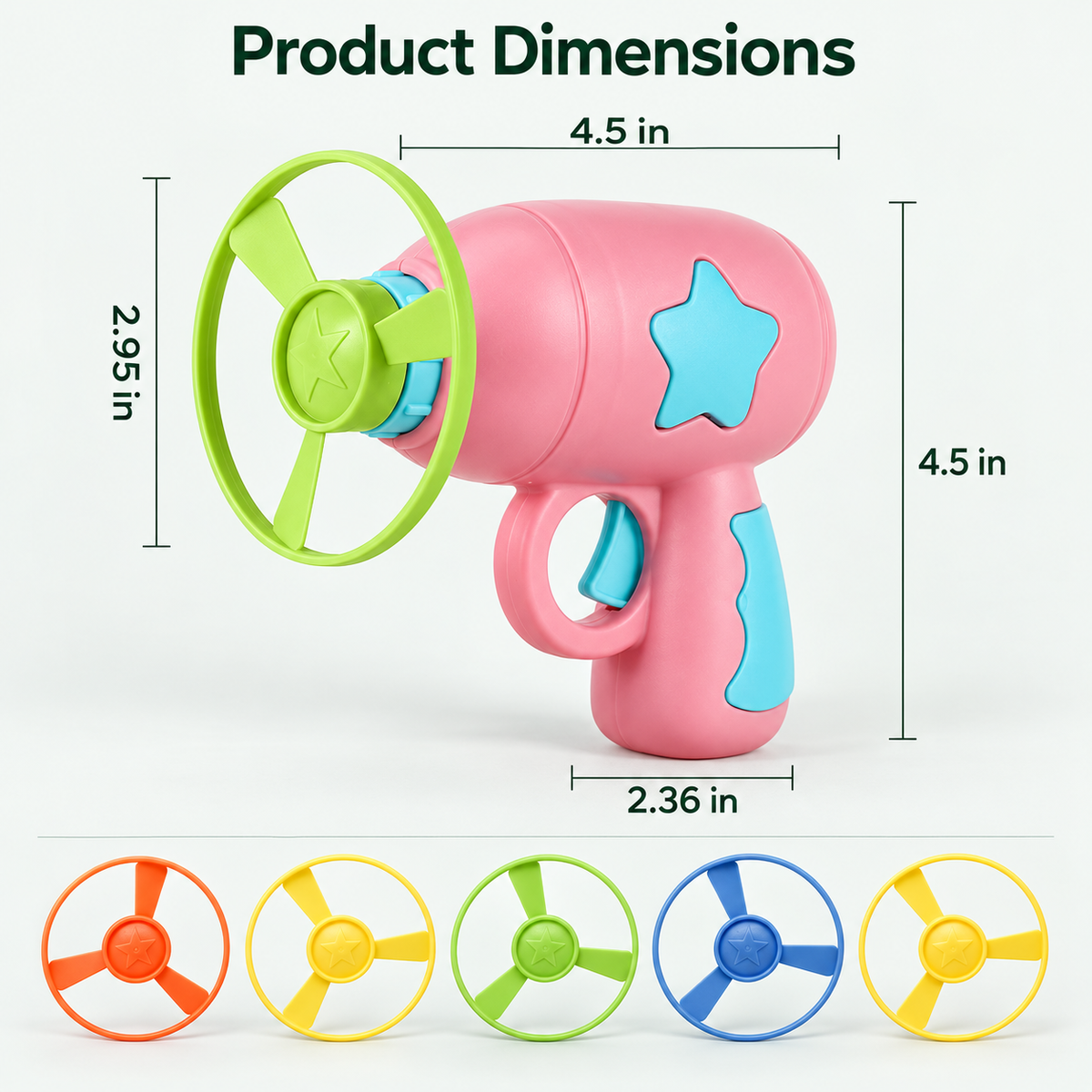 Interactive Flying Disc Fetch Toy for Cats (5 Discs Included)