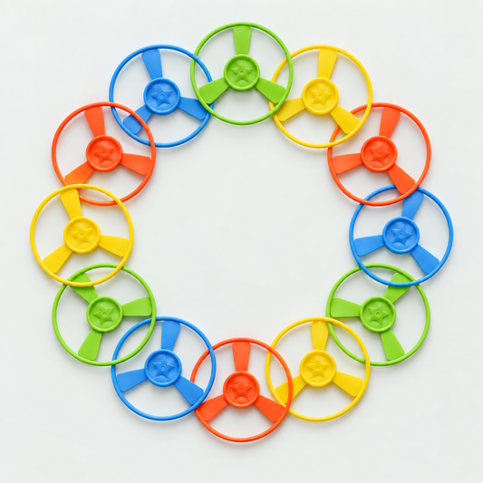 12-Pack Colorful Flying Discs Refill