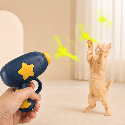 Interactive Flying Disc Fetch Toy for Cats (5 Discs Included)