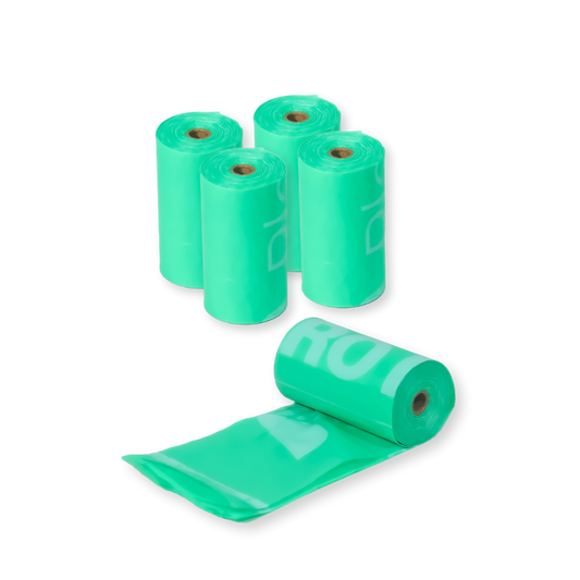 Certified Plant-Based Compostable Dog Poop Bags (120-Pack - 8 Rolls) - View 1